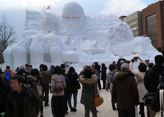 第67回さっぽろ雪まつりより「進撃の巨人」※雑記記事版より再掲