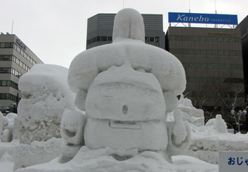 第60回さっぽろ雪まつりより「おじゃる丸」 第60回さっぽろ雪まつりより「おじゃる丸」