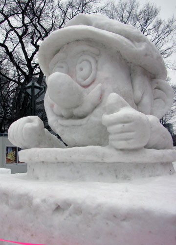 第63回さっぽろ雪まつりより「スーパーマリオ」 第63回さっぽろ雪まつりより「スーパーマリオ」
