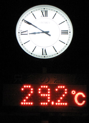 「第46回おたる潮まつり」小樽運河の温度計