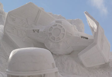 第66回さっぽろ雪まつりより「スターウォーズ(タイファイター)」 第66回さっぽろ雪まつりより「スターウォーズ(タイファイター)」