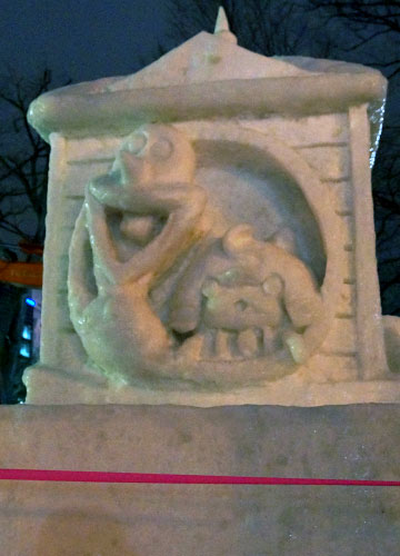 第66回さっぽろ雪まつりより「アナと雪の女王(オラフ)」 第66回さっぽろ雪まつりより「アナと雪の女王(オラフ)」