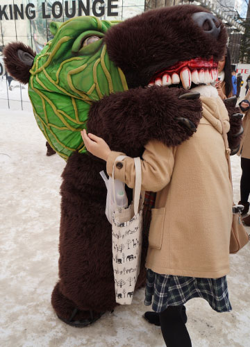 第66回さっぽろ雪まつりより「メロン熊」 第66回さっぽろ雪まつりより「メロン熊」