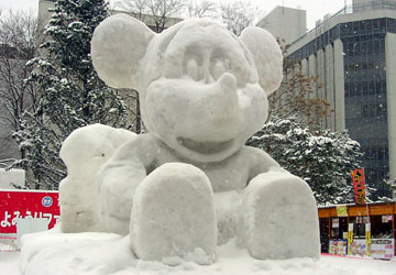 2007年さっぽろ雪まつり「ミッキーマウス（大通会場）」