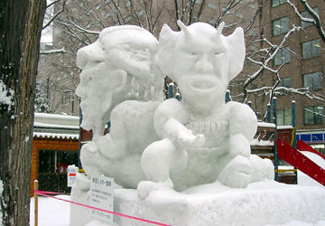 2007年さっぽろ雪まつり「新庄＆森本ひちょり（大通会場）」2