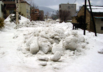 2007年小樽雪あかりの路「終了後解体された様子」2