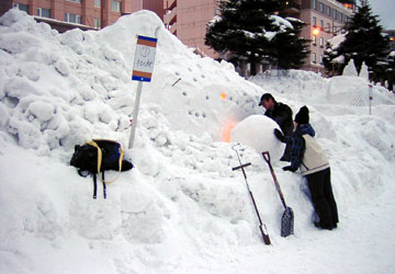 「第10回小樽雪あかりの路」開催数日前の様子 6