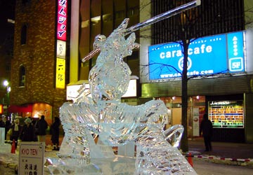 さっぽろ雪まつり・すすきの会場の氷の彫刻6