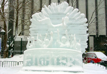 2007年さっぽろ雪まつり「日本ハムファイターズの氷像」