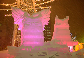 2007年さっぽろ雪まつり「道新氷の広場の氷像」1